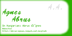 agnes abrus business card